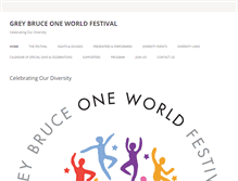 Tablet Screenshot of greybruceoneworldfestival.org